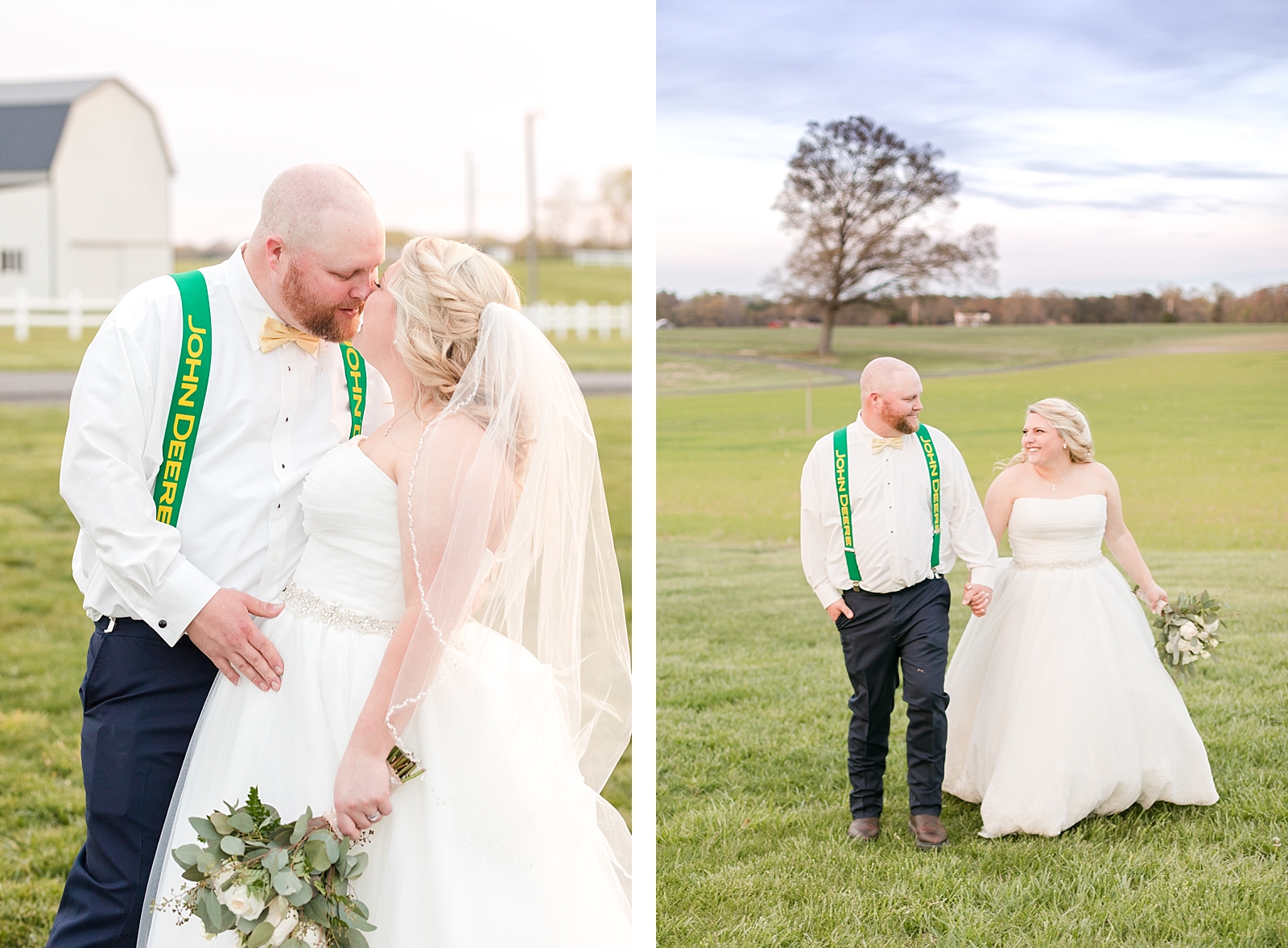 Spring Bowles Farm Wedding bride and groom