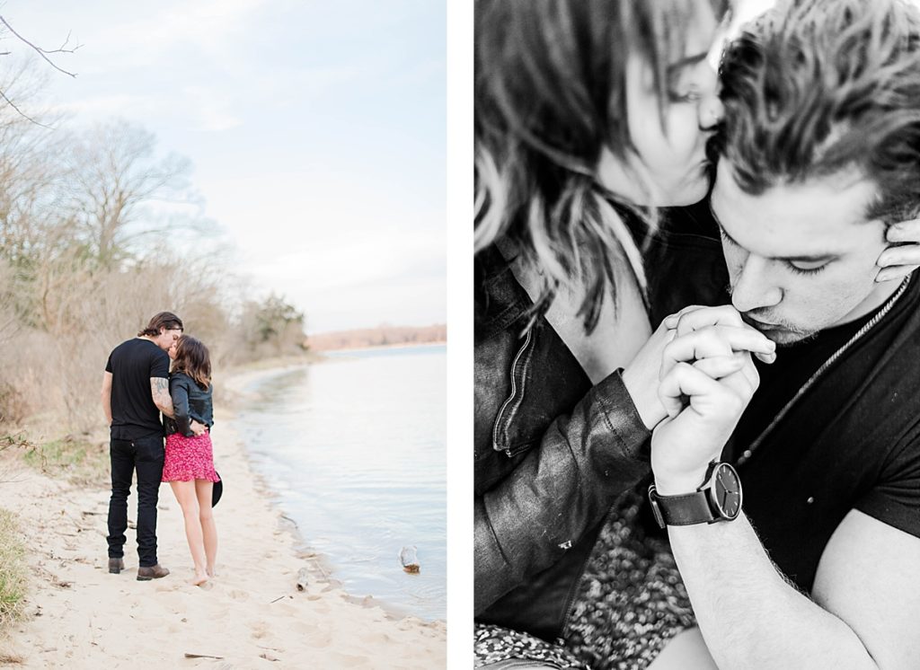 Romantic Engagement on the beach in Southern Maryland by Costola Photography