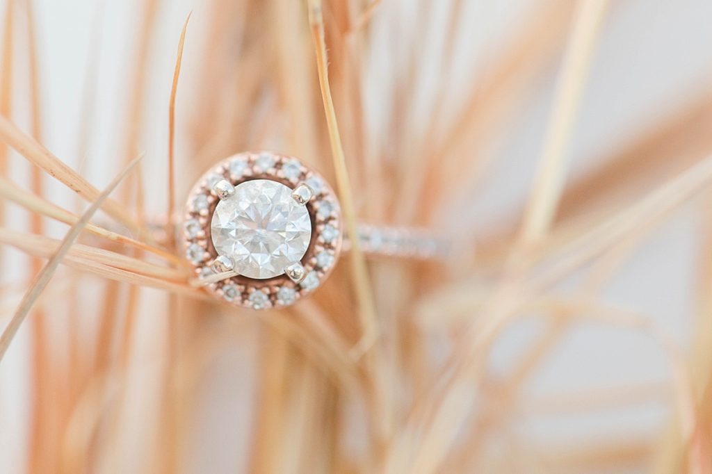 Romantic Engagement ring on a dirt road in Southern Maryland by Costola Photography