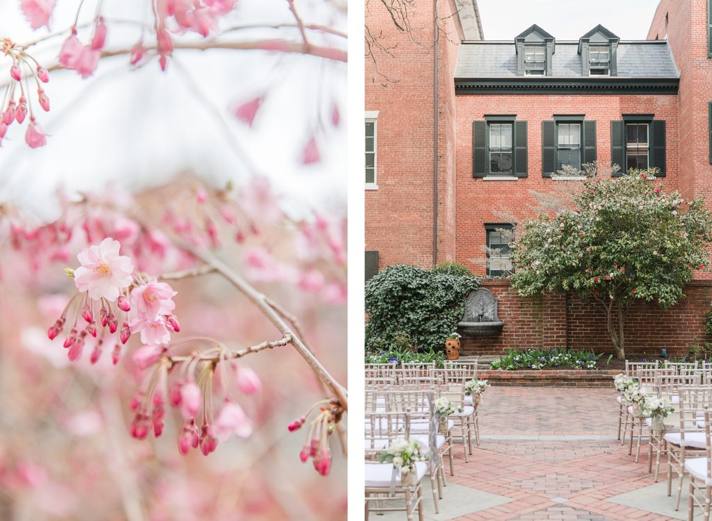 Spring Cherry Blossom Wedding at Decatur House in Washington D.C. Wedding