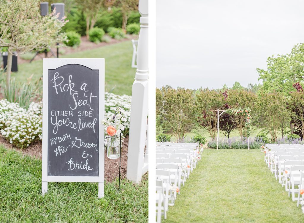 wedding ceremony in the rain at flora corner farm photographed by costola photography