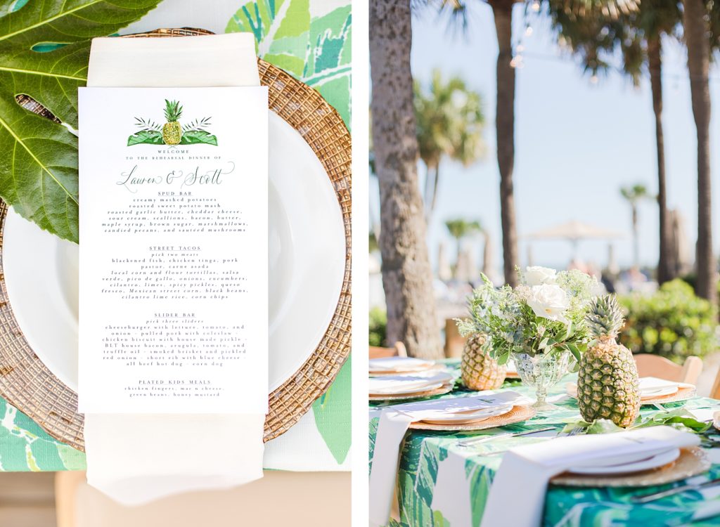 Rehearsal Dinner at The Beach House Resort in Hilton Head South Carolina by Costola Photography