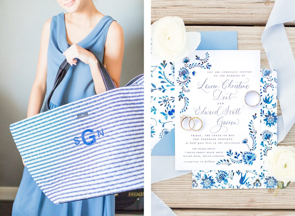 Beach Blue Wedding Invitation Suite by Costola Photography for Hilton Head South Carolina Wedding