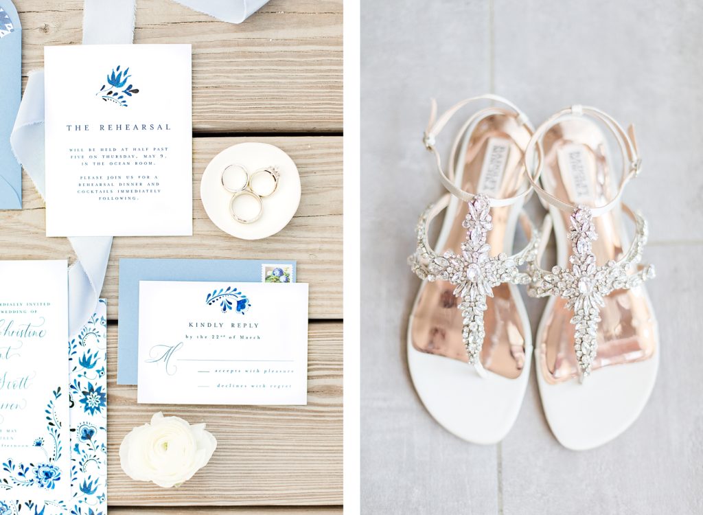 Beach Blue Wedding Invitation Suite by Costola Photography for Hilton Head South Carolina Wedding