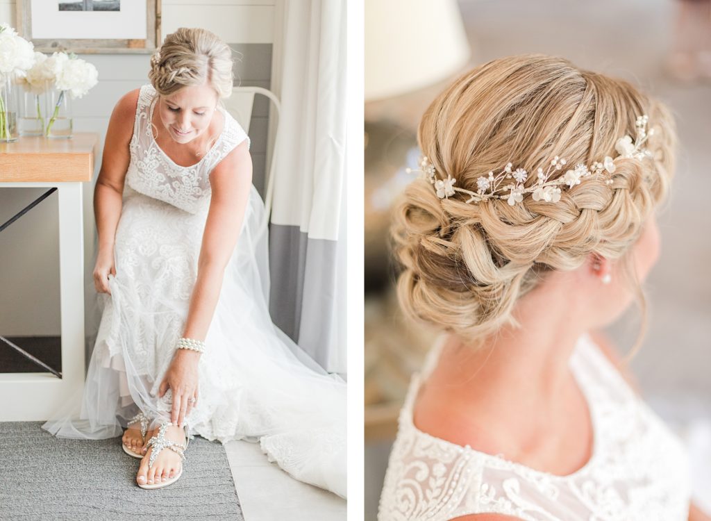 Bride Getting Ready at Wedding at the Beach House Resort by Costola photography