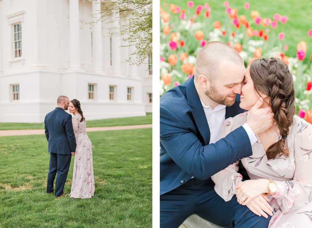 Virginia State Capitol Engagement Session in Downtown Richmond Virginia by Costola Photography