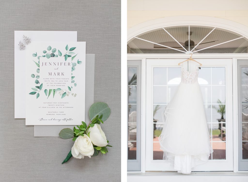 wedding invitation suite at weatherly waterfront farm photography by costola photography
