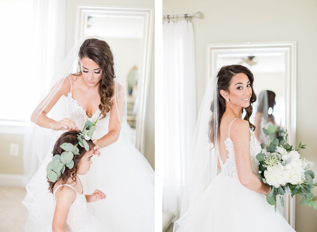 bride and daughter getting ready by costola photography