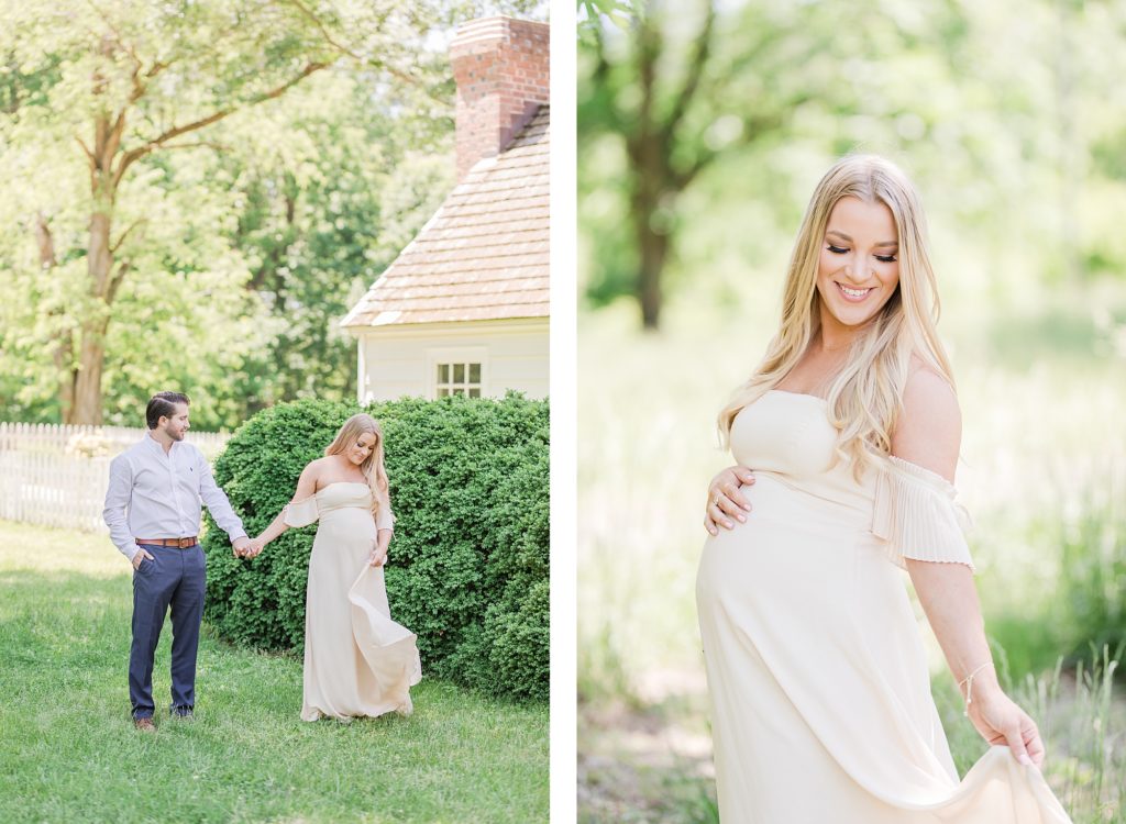 Summer Garden Maternity Session in Southern Maryland by Costola Photography