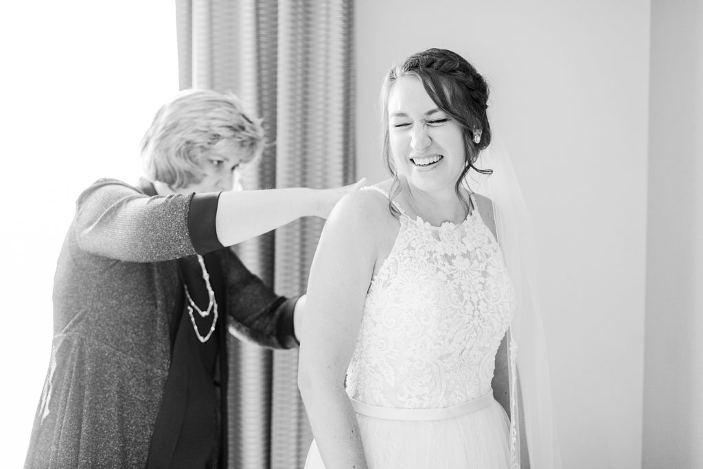 Bride Getting Ready at Summer Wedding in Southern Maryland by Costola Photography