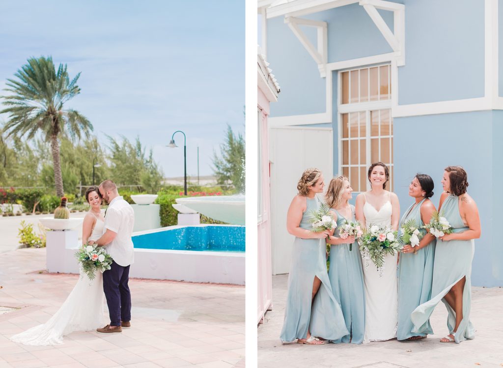 wedding party portraits in Grand Turk by Costola Photography