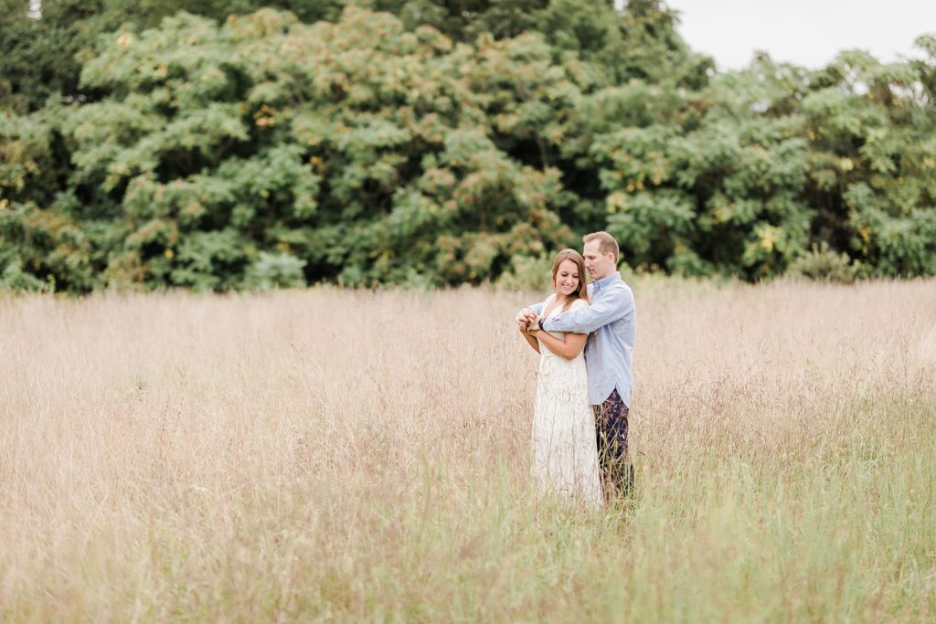 Couples Southern Maryland Engagement Session in fields by Costola Photography