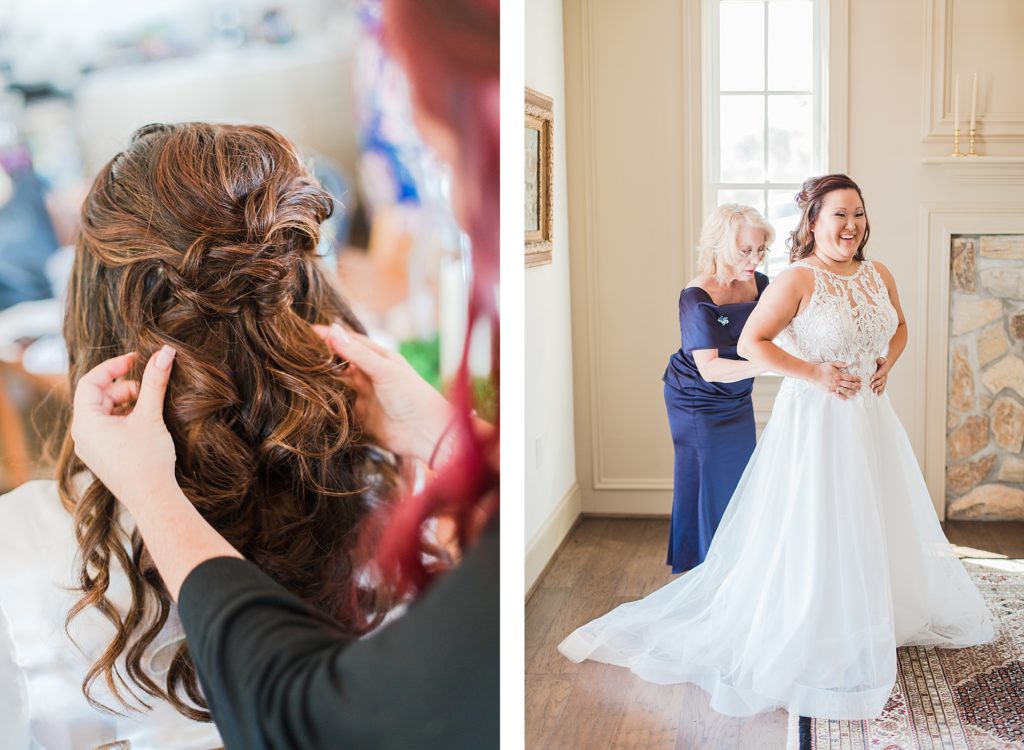 Bride Getting Ready at Wicomico River Farm by Costola Photography