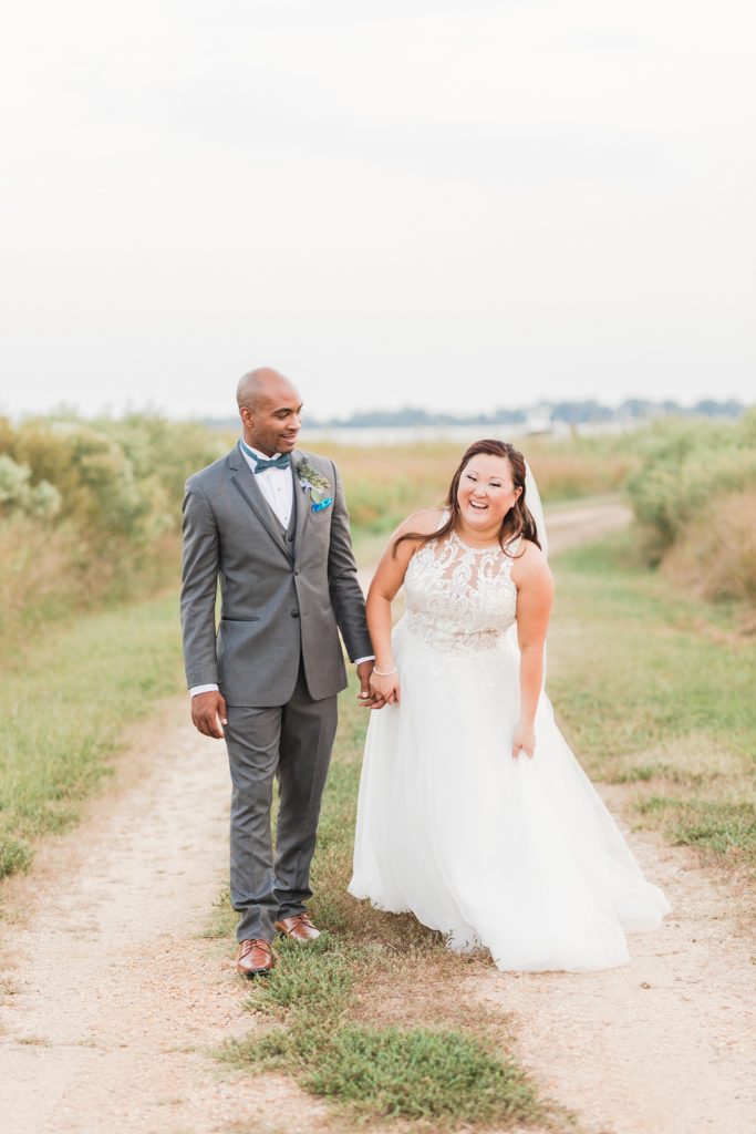 Bride and Groom Portraits at Wicomico River Farm Wedding by Costola Photography