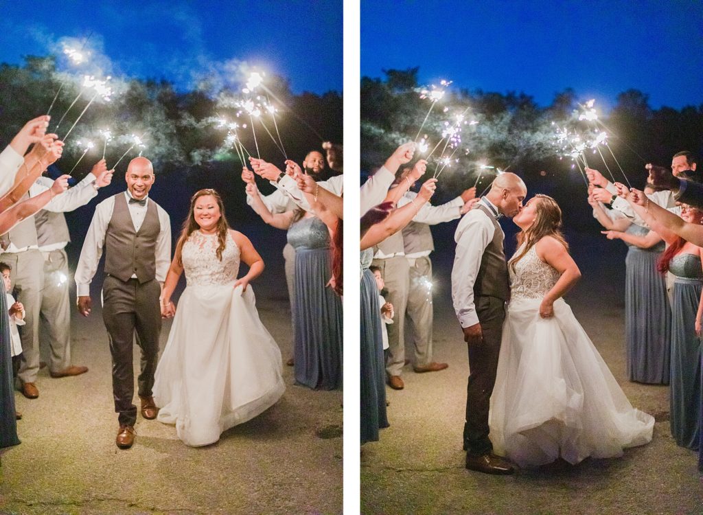 Sparkler Exit at Wicomico River Farm Wedding by Costola Photography
