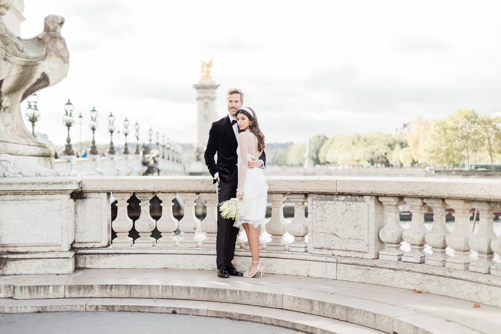 Elopement in Paris, France by Seine River by Costola Photography