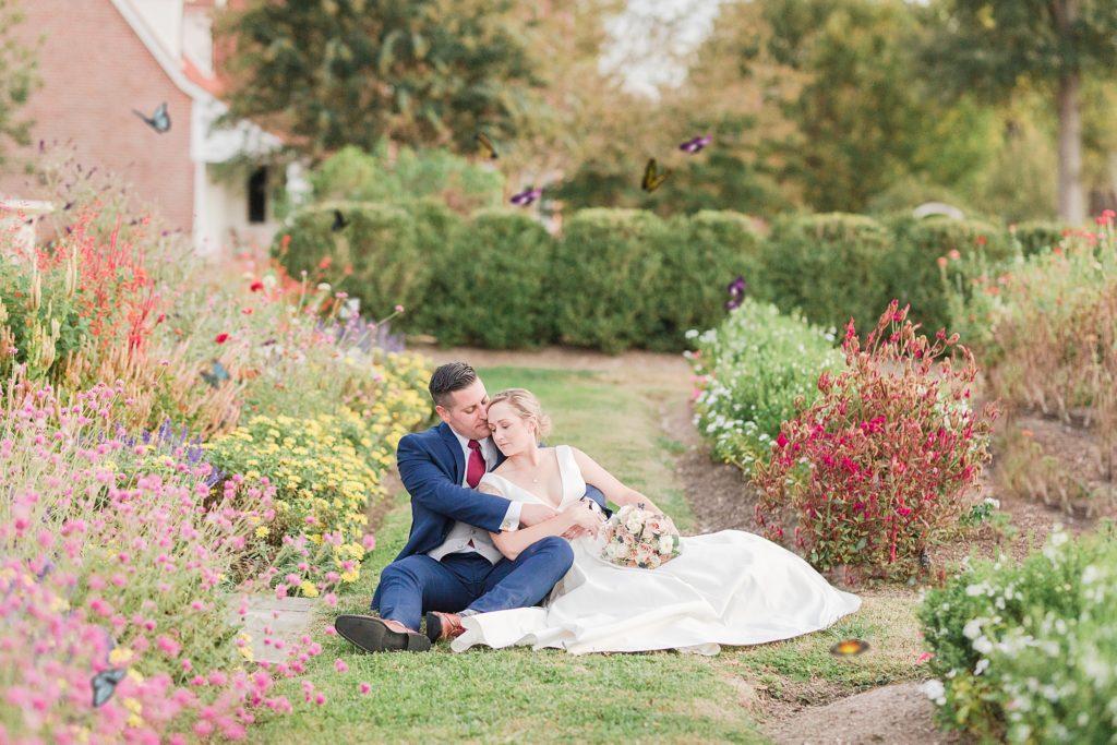 Bride and Groom at Sotterley Plantation Wedding in Southern Maryland by Costola Photography