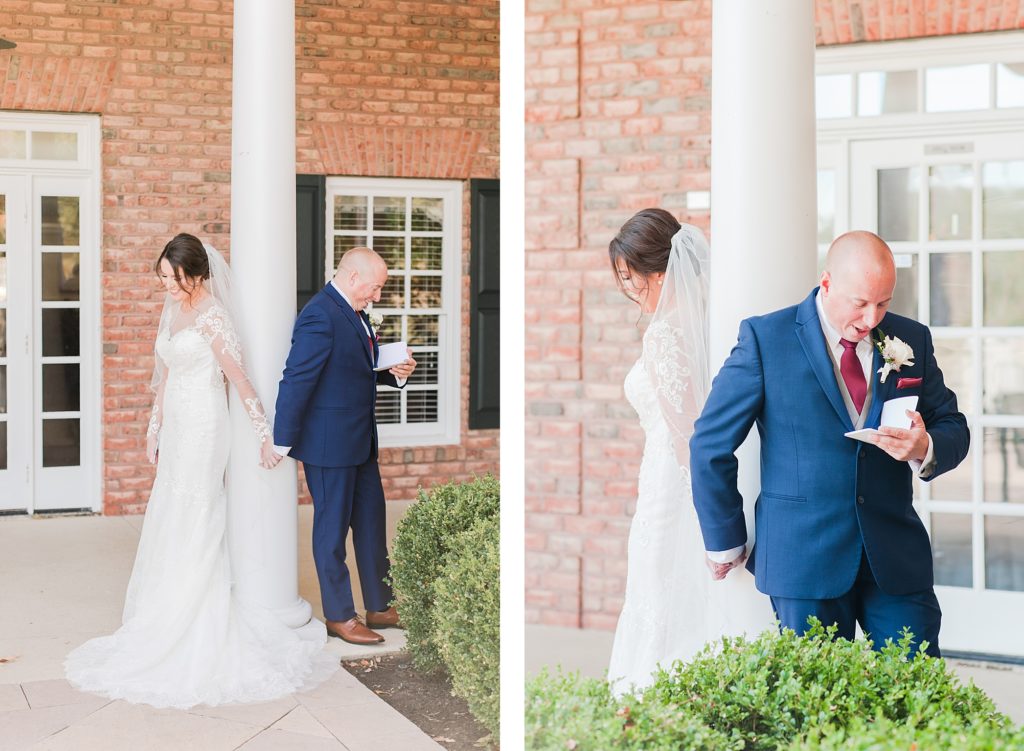 First Look at Swan Point Country Club Waterfront Wedding
