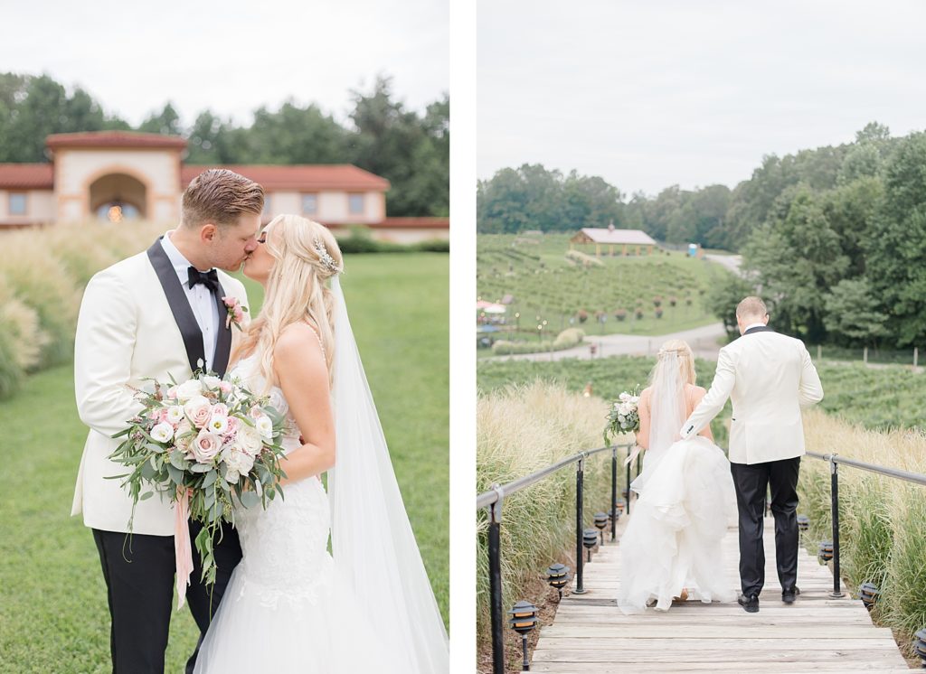 Bride and Groom at the running hare wedding by costola photography