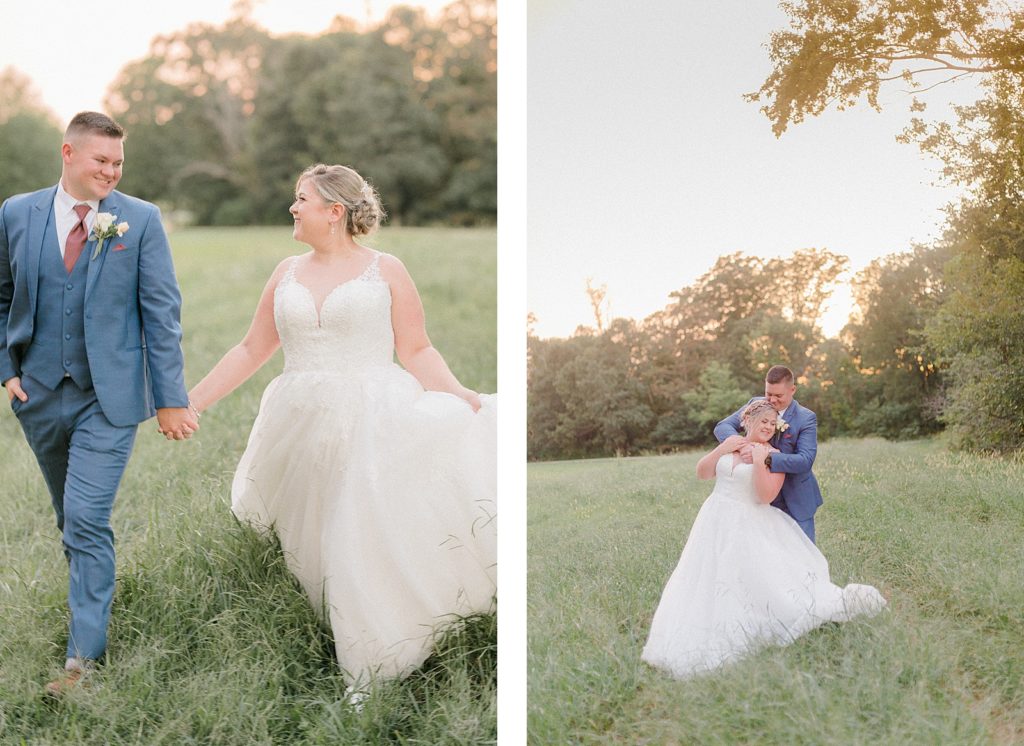 Bride and Groom Portraits at Early Autumn Sotterley Wedding by Costola Photography