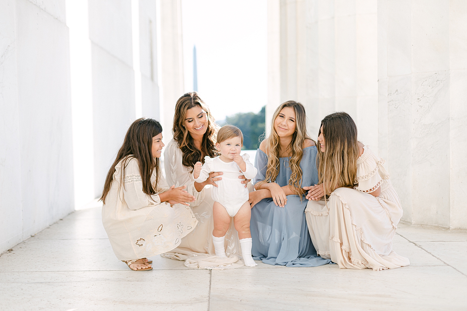 Washington DC Family session at the Lincoln Memorial by Costola Photography